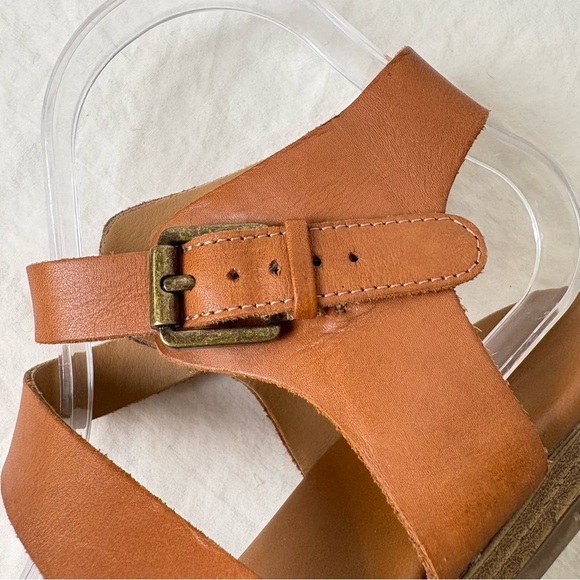 FRANCO SARTO Genji Leather Sandals Cognac Boho Minimalist Neutral 9 - Picture 13 of 16